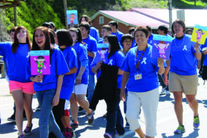 Students and faculty from Cherokee Middle School came out to support the walk. 