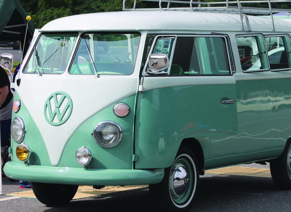 The annual VW Show was held at the Acquoni Expo Center on Saturday, Aug. 10.  This 1963 VW Bus, owned by Chan Cassell of Asheboro, was just one of the classic vehicles on display.  Cassell spent five years restoring the vintage bus.  (SCOTT MCKIE B.P./One Feather) 