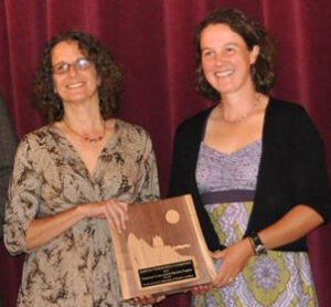 Rangers Sachs and Darling accept the award.  (NPS photo) 