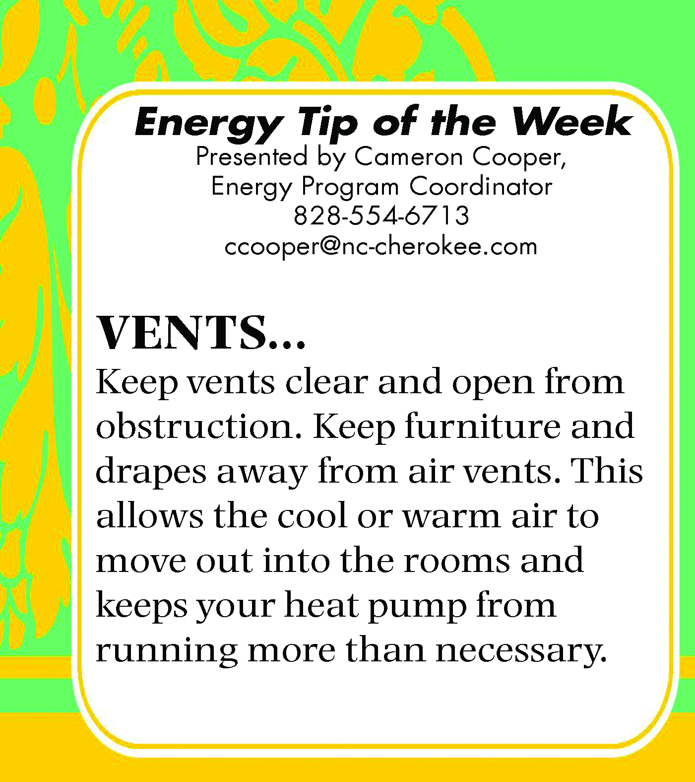 Energy Tip of the Week