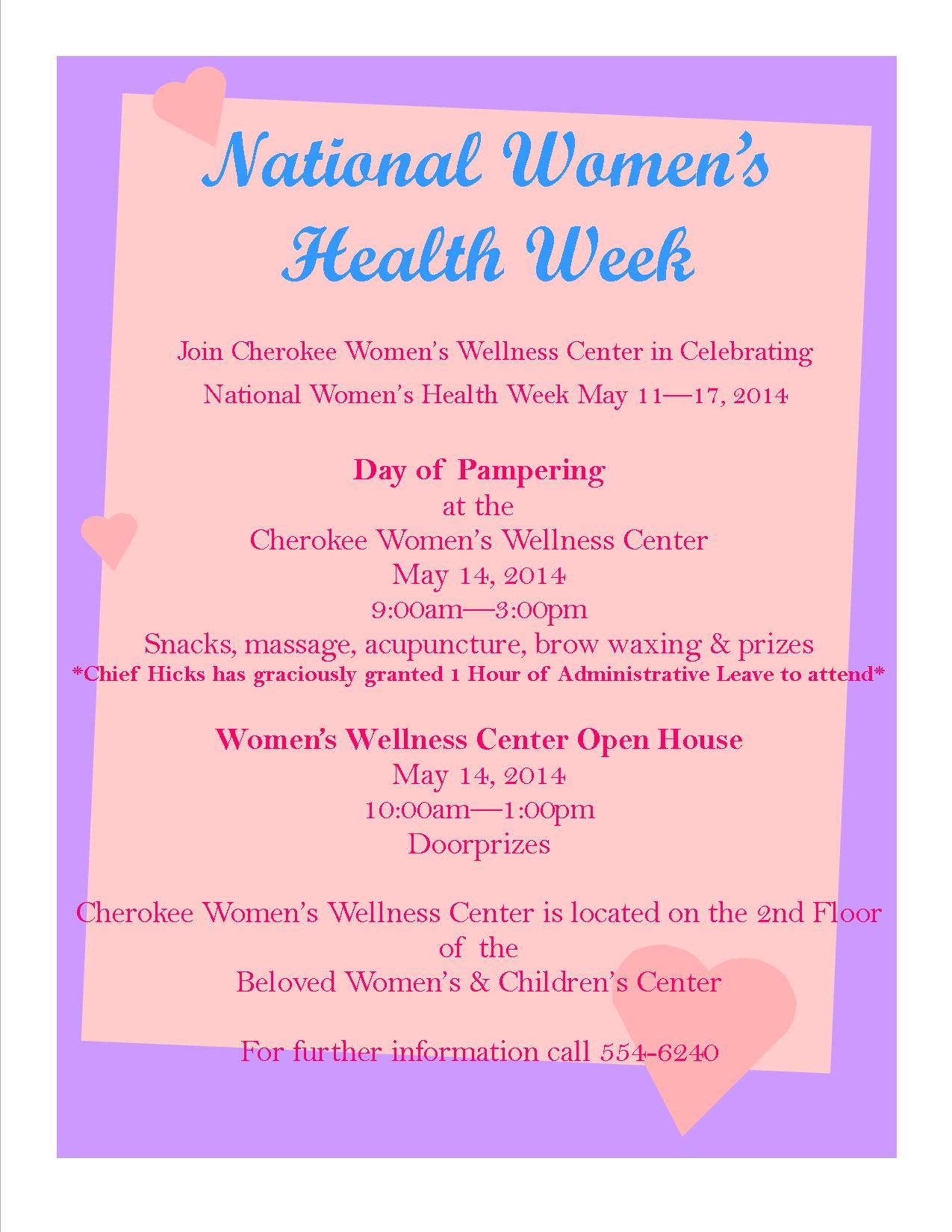 National Women's Health Week Flyer