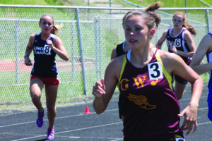 Kendall Toineeta took third place in the girls 800M on Saturday.  