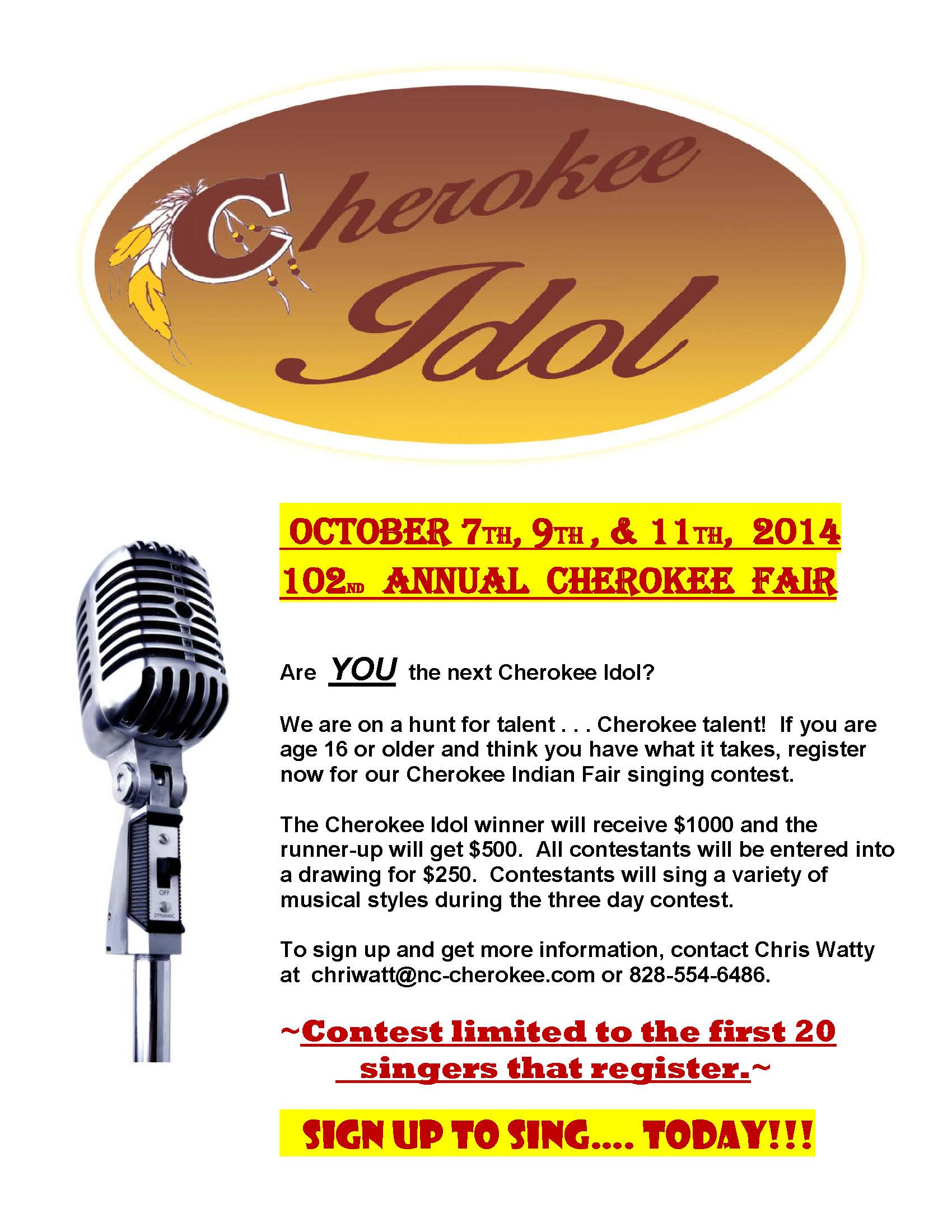 2014 Cherokee Idol 3