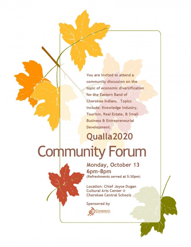 Community Forum flyer