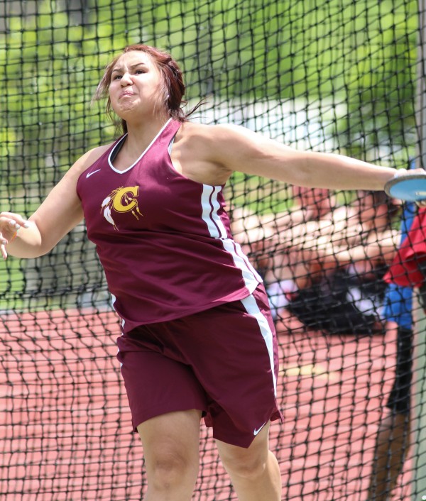 Cherokee's Brionna Jumper took fifth place in the girls discus throw with a distance of 88-06. 