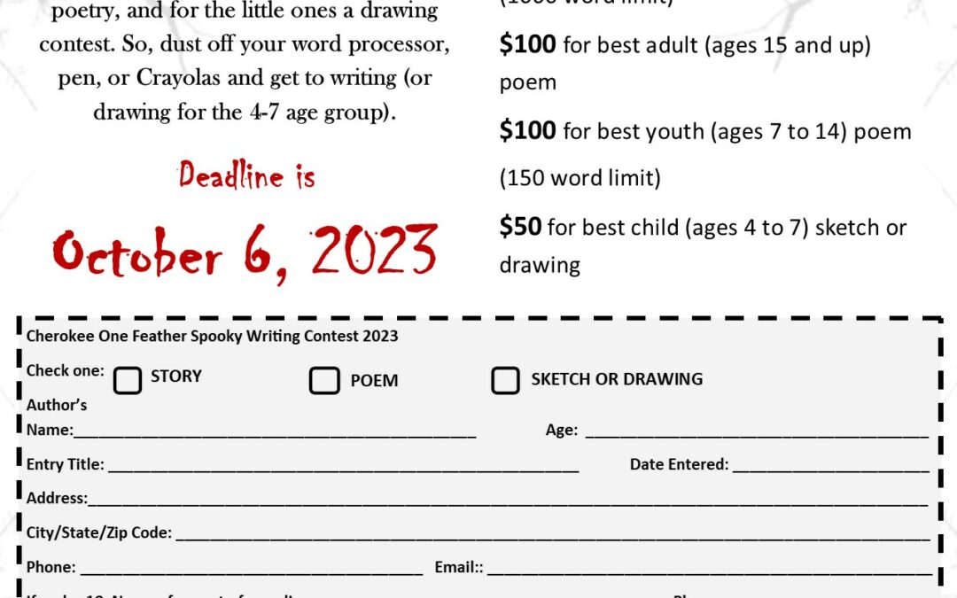 Download the 2023 Spooky Writing Contest application