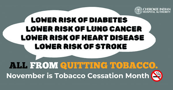 November is Tobacco Cessation Month