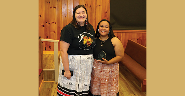 THE GOOD STUFF: Ava Walkingstick receives One Feather Student of the Year Award
