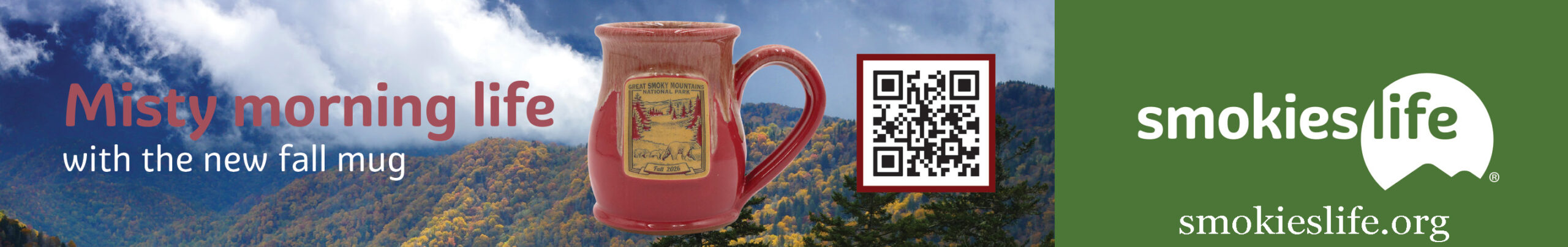 Smokies Life Fall Mug Banner